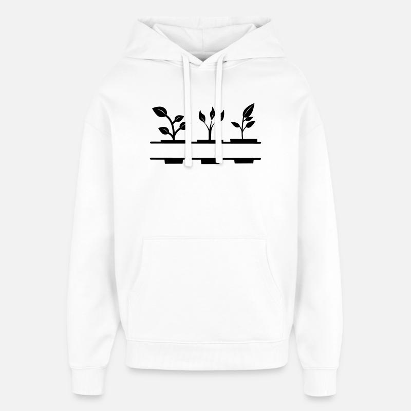 Coupes de bannières - Sweat à capuche unisexe Stanley/Stella Oversized - blanc