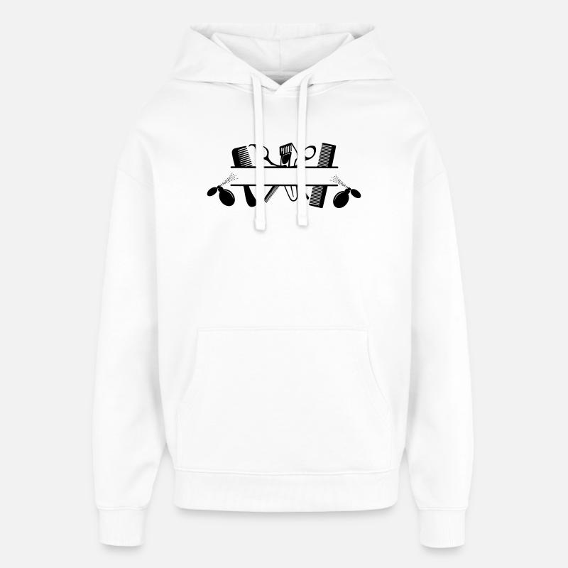 Les coiffeurs attribuent une bonne odeur - Sweat à capuche unisexe Stanley/Stella Oversized - blanc