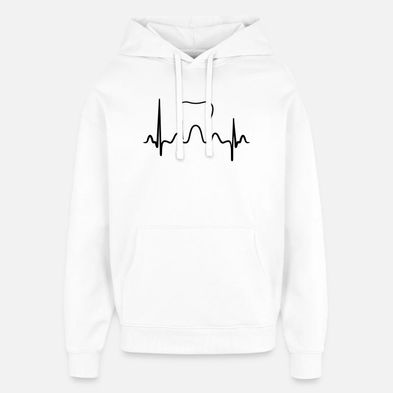 Meule Life Line - Sweat à capuche unisexe Stanley/Stella Oversized - blanc