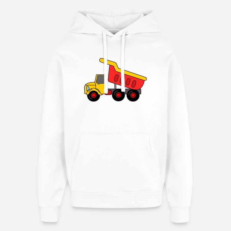 Keepauto sable, rouge jaune - Sweat à capuche unisexe Stanley/Stella Oversized - blanc