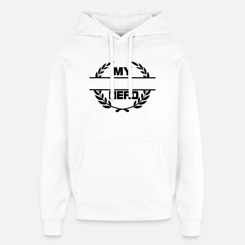 Mein Held - Oversized Unisex Hoodie von Stanley/Stella - Weiß
