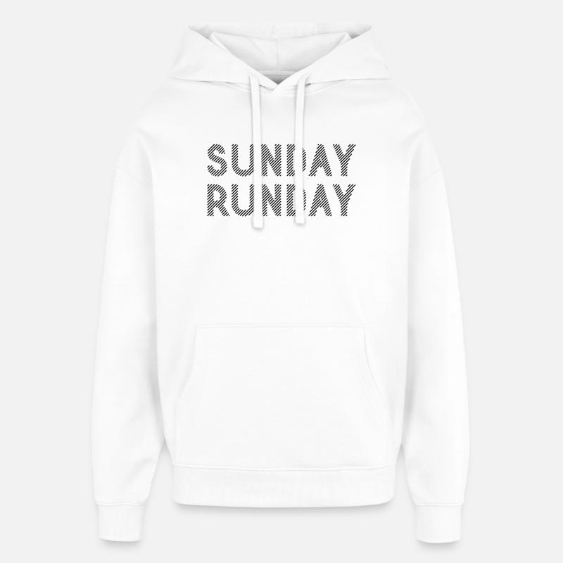 Course du dimanche - Sweat à capuche unisexe Stanley/Stella Oversized - blanc