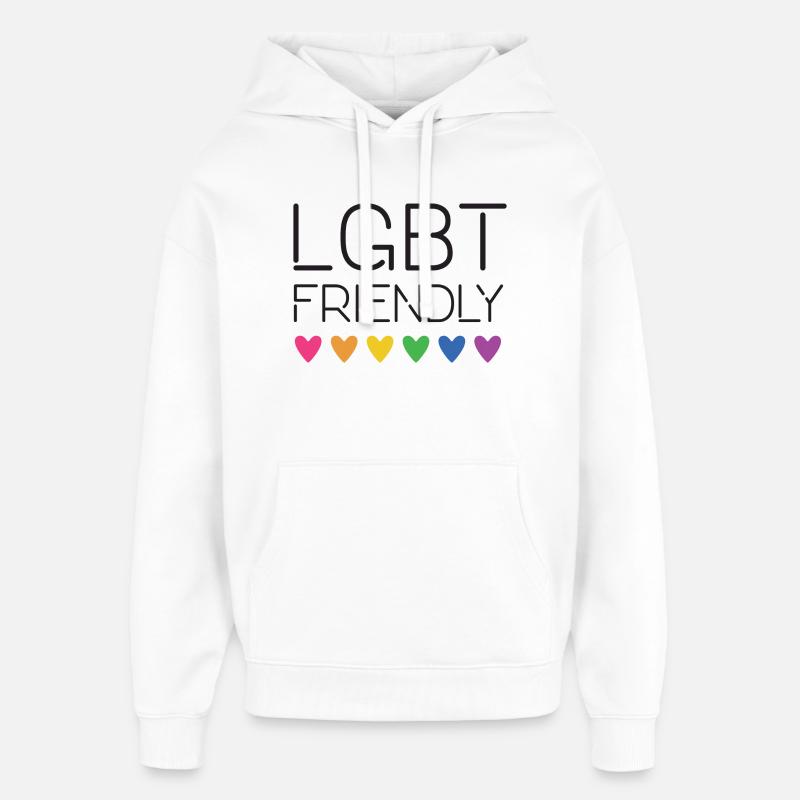 LGBT amical - Sweat à capuche unisexe Stanley/Stella Oversized - blanc