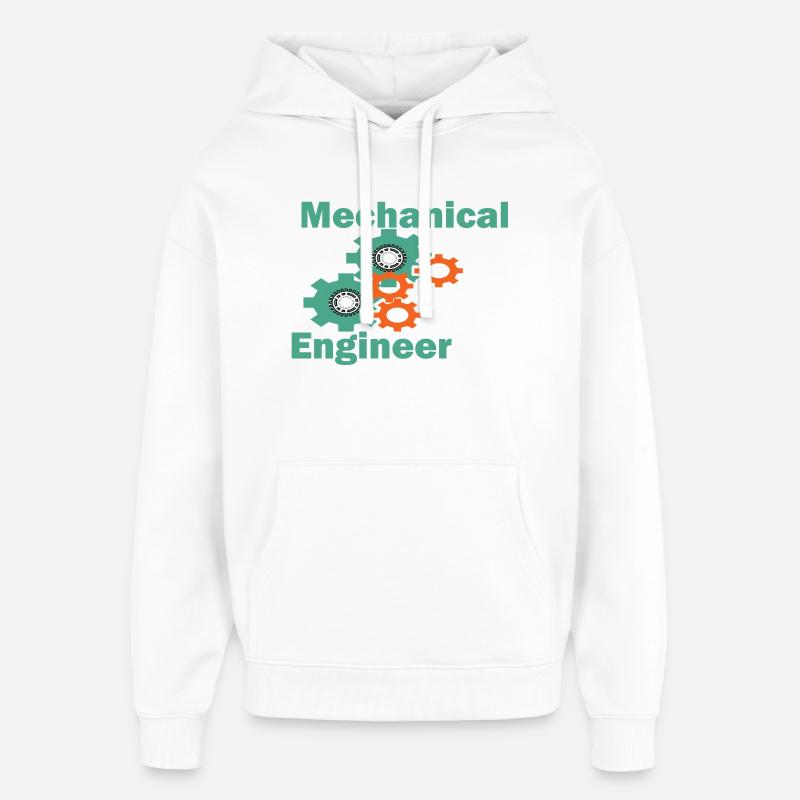 Mechanical Engineering Funny Engineer - Oversized Unisex Hoodie by Stanley/Stella - white