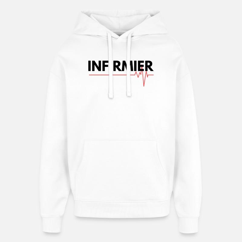 Cadeau 'Infirmier', pour les Soignants - Sweat à capuche unisexe Stanley/Stella Oversized - blanc