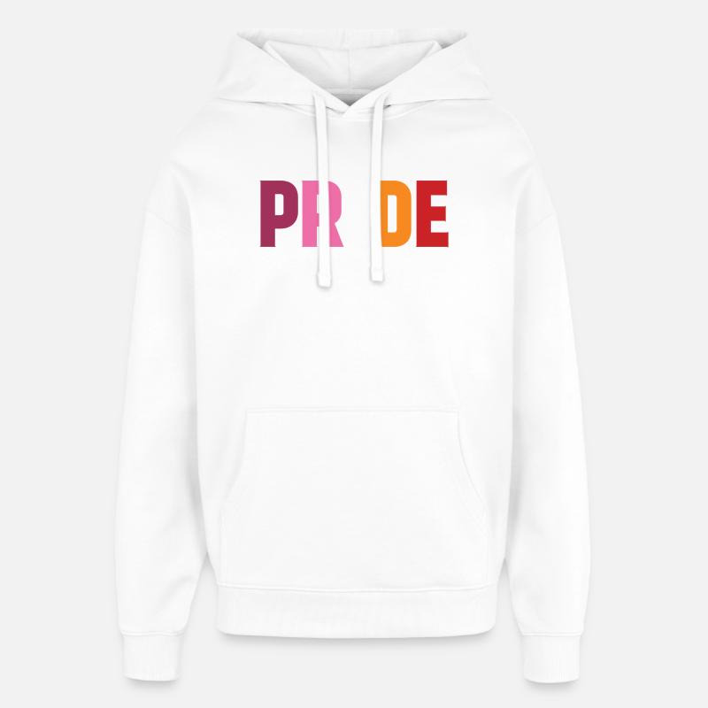 Fierté lesbienne - Sweat à capuche unisexe Stanley/Stella Oversized - blanc