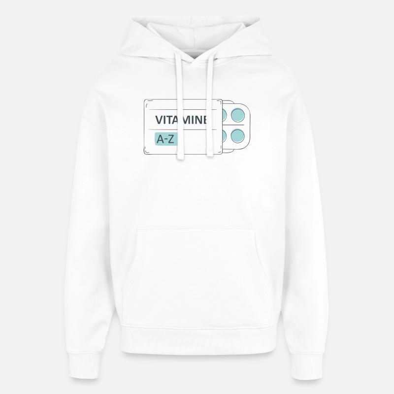 Medikamente Pillen Tabletten Packung - Oversized Unisex Hoodie von Stanley/Stella - Weiß