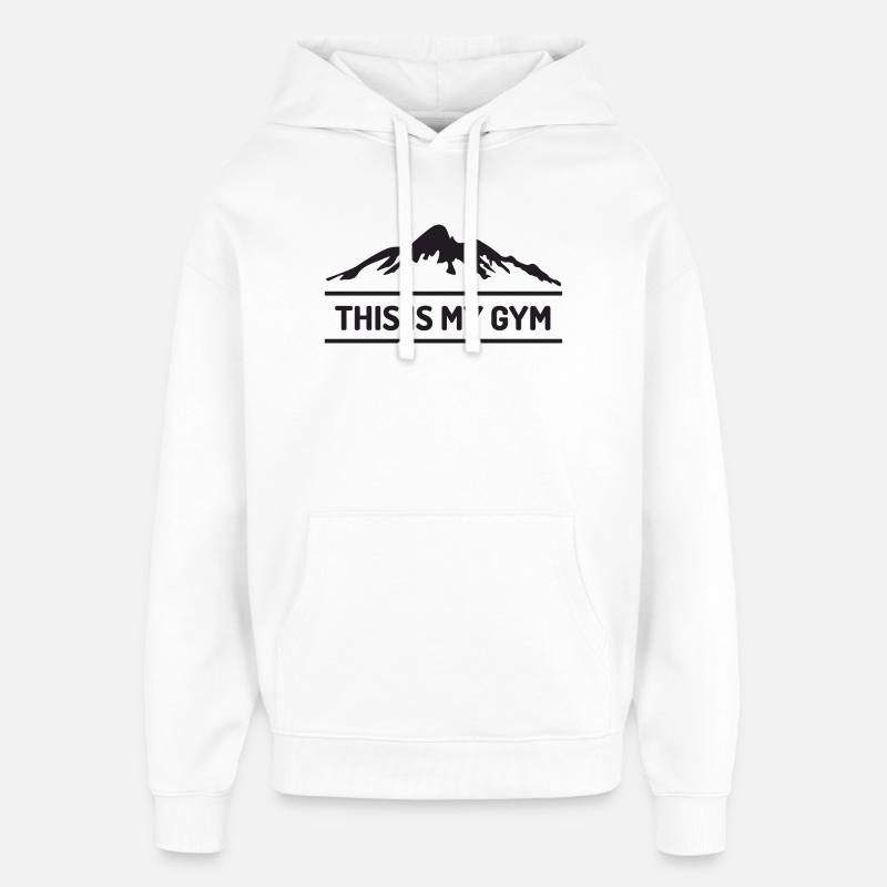 Trail Running - This is My Gym - Sweat à capuche unisexe Stanley/Stella Oversized - blanc