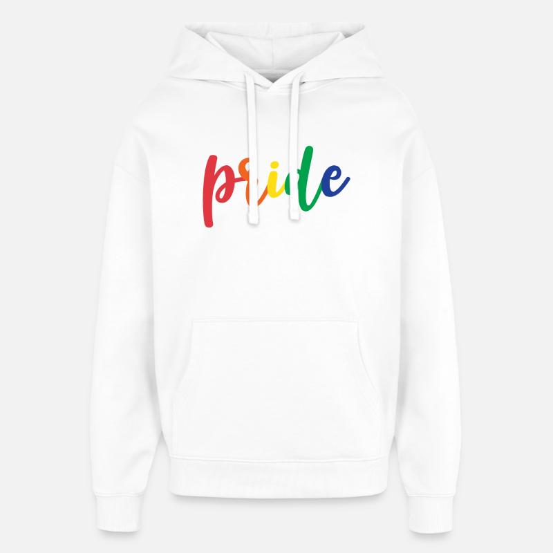 Lebe mit Stolz - Oversized Unisex Hoodie von Stanley/Stella - Weiß