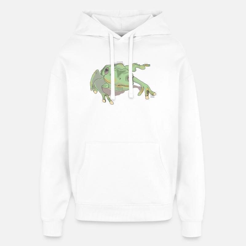 FROGGIE - Sweat à capuche unisexe Stanley/Stella Oversized - blanc