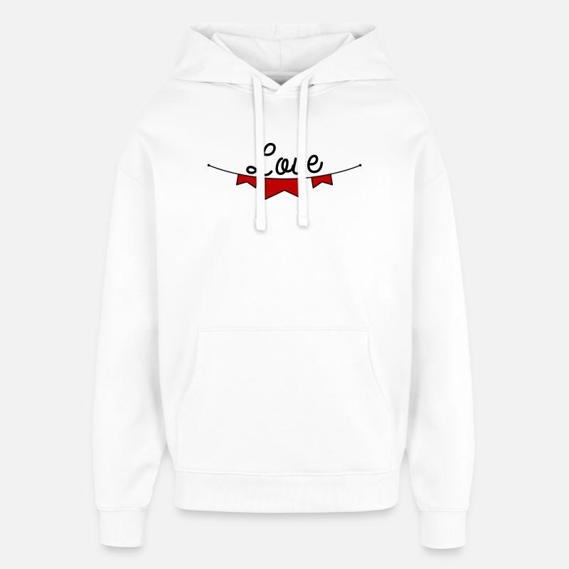 Amour - Sweat à capuche unisexe Stanley/Stella Oversized - blanc