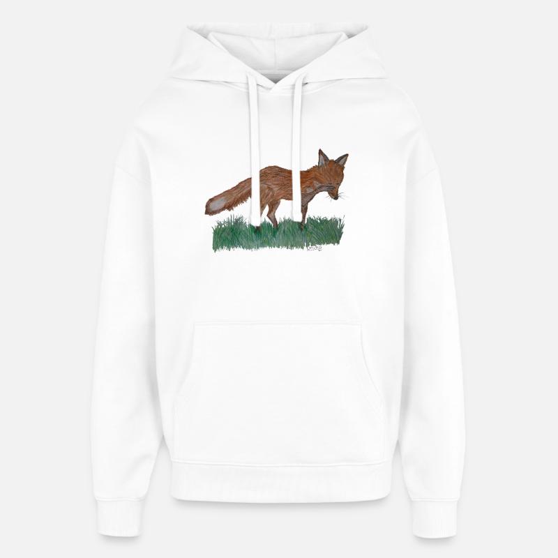 Ich bin nur ein Fuchs - Oversized Unisex Hoodie von Stanley/Stella - Weiß