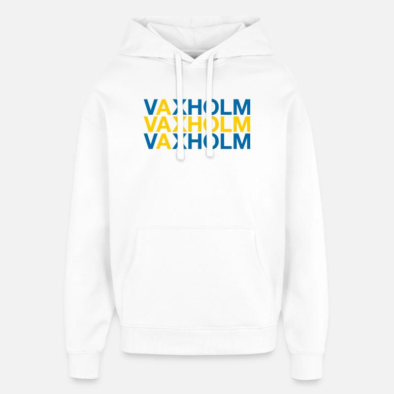 VAXHOLM Sverige Suède Suède Drapeau - Sweat à capuche unisexe Stanley/Stella Oversized - blanc