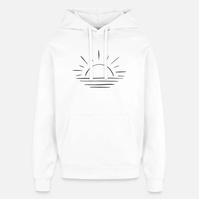 sunset - Sweat à capuche unisexe Stanley/Stella Oversized - blanc