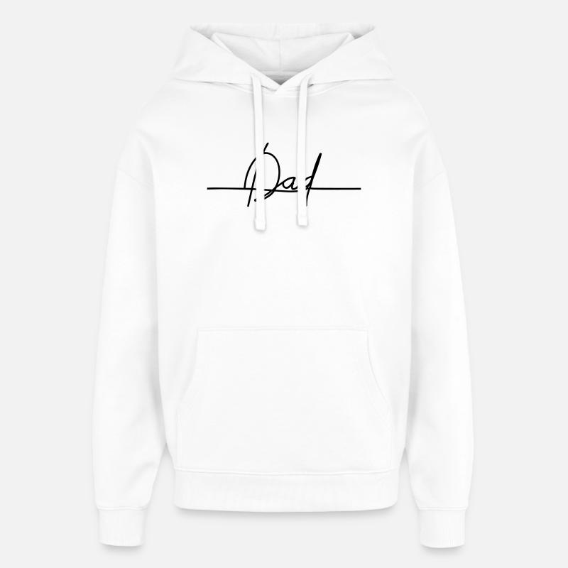 Dad en Ligne Continue - Sweat à capuche unisexe Stanley/Stella Oversized - blanc