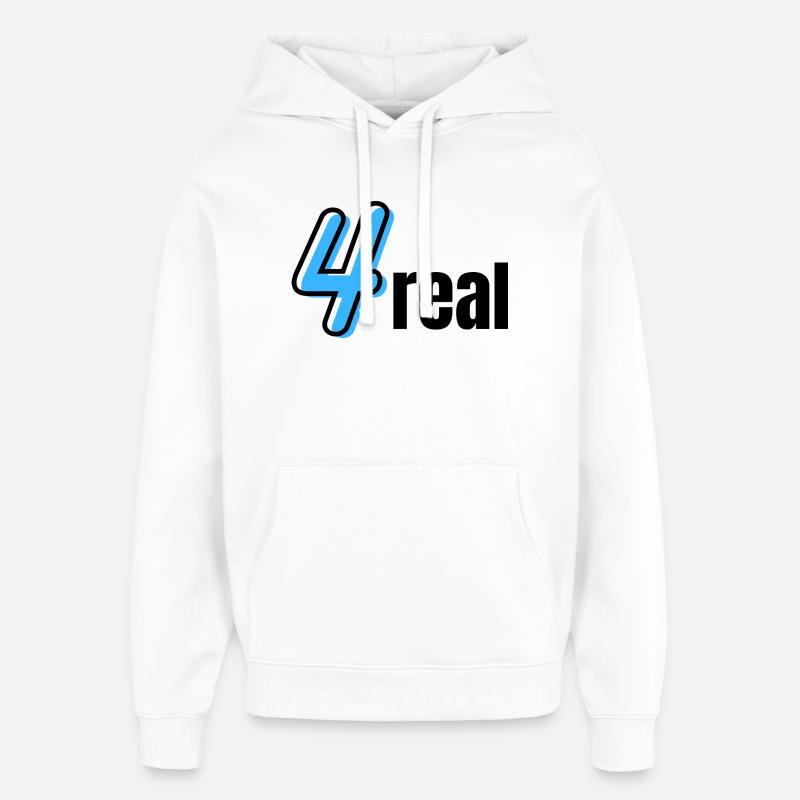 Neon Vier Typografie - Oversized Unisex Hoodie von Stanley/Stella - Weiß