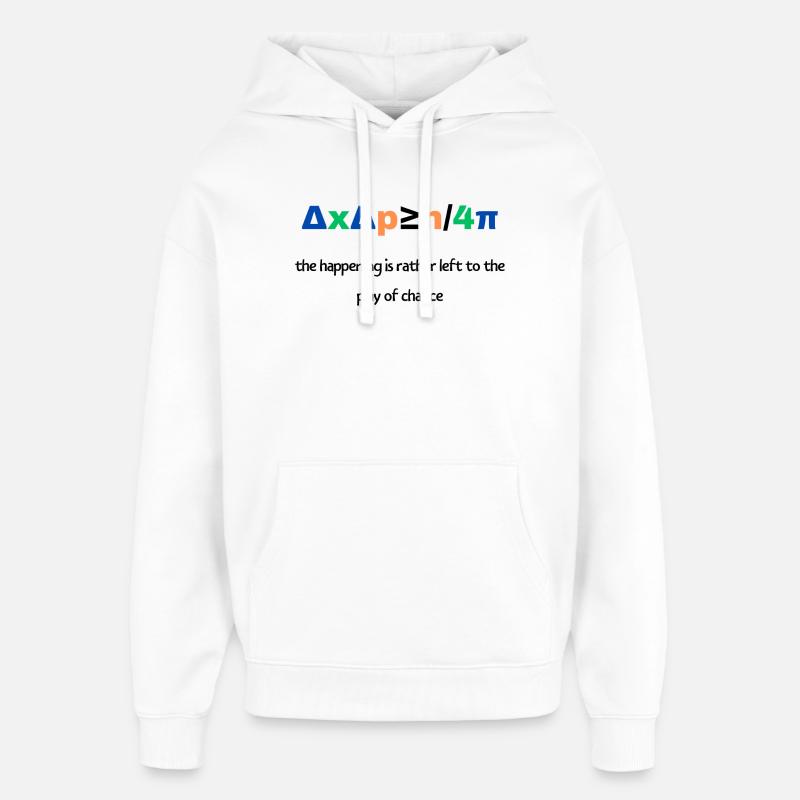 Principe d’incertitude - Sweat à capuche unisexe Stanley/Stella Oversized - blanc