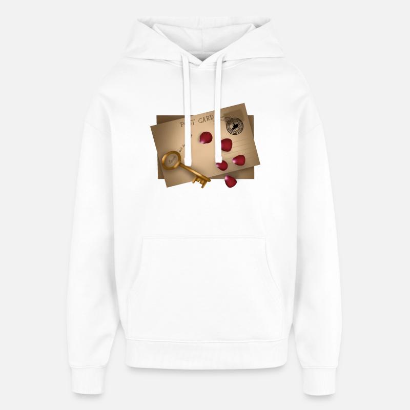 Post Card: Secrets will be released - Oversized Unisex Hoodie von Stanley/Stella - Weiß