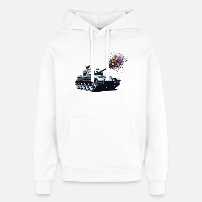 Panzer Bouquet - Sweat à capuche unisexe Stanley/Stella Oversized - blanc