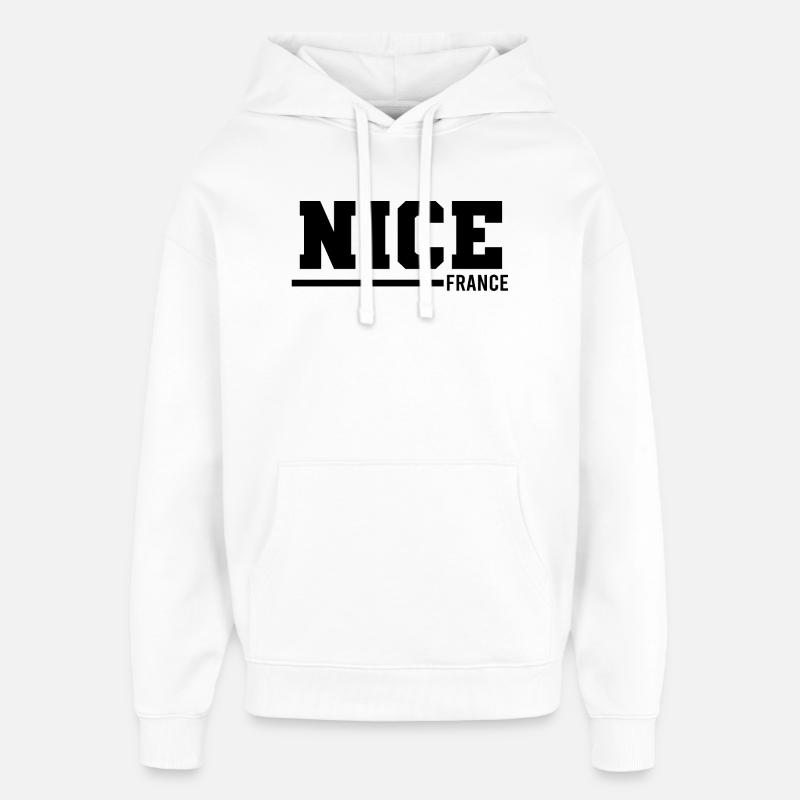 Nizza | Frankreich - Oversized Unisex Hoodie von Stanley/Stella - Weiß