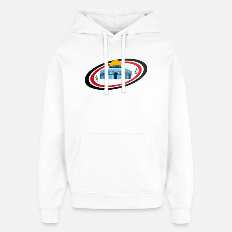 Mosquée de Jérusalem Qods Sakhra - Sweat à capuche unisexe Stanley/Stella Oversized - blanc