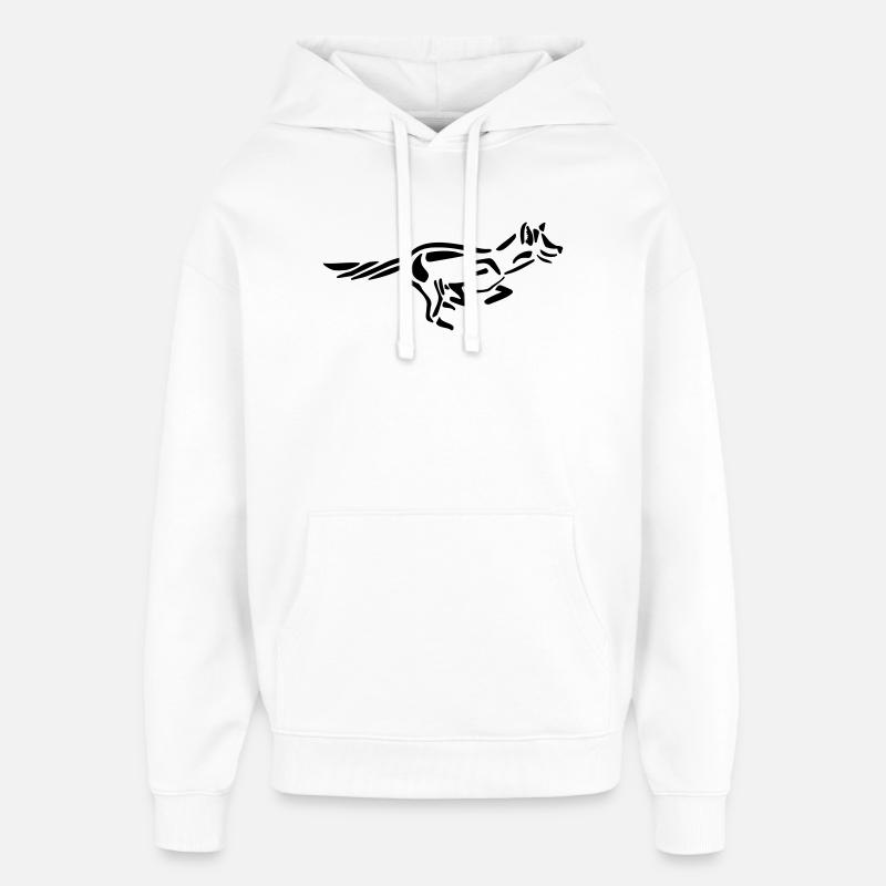 Renard courant - Sweat à capuche unisexe Stanley/Stella Oversized - blanc