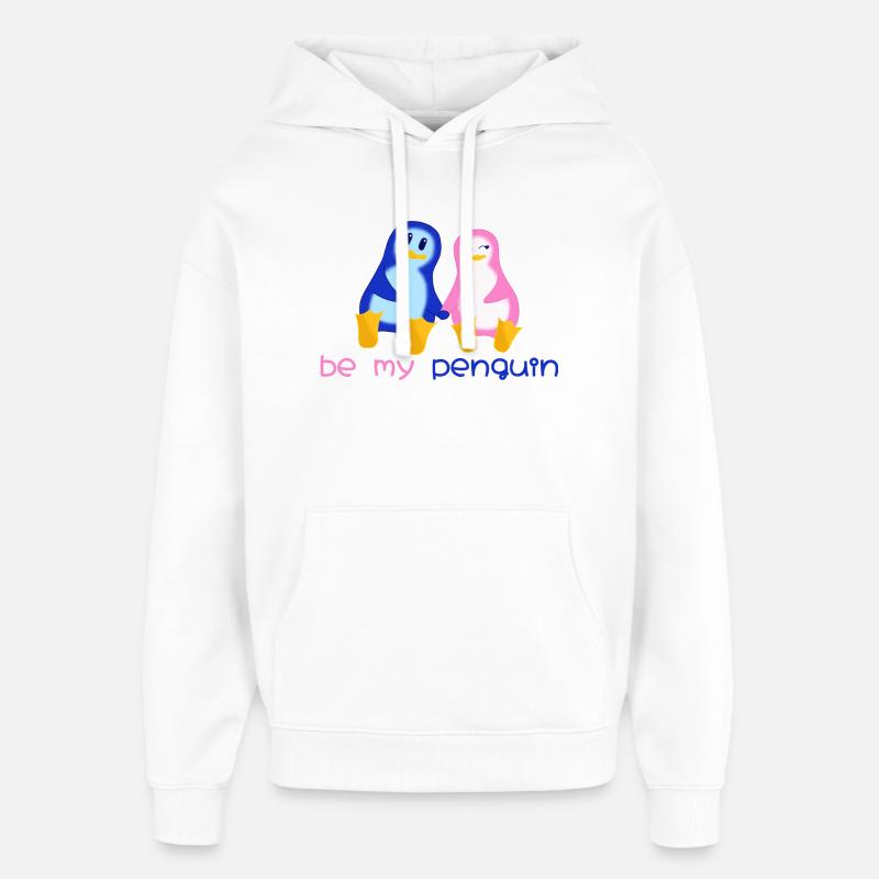 Sois mon pingouin - Sweat à capuche unisexe Stanley/Stella Oversized - blanc