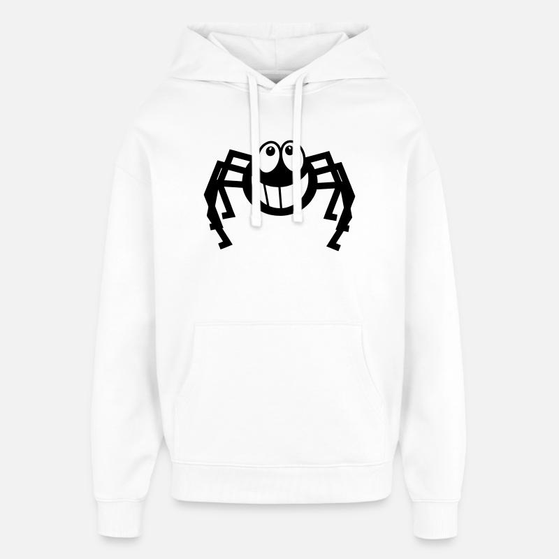 Araignée riant - Sweat à capuche unisexe Stanley/Stella Oversized - blanc