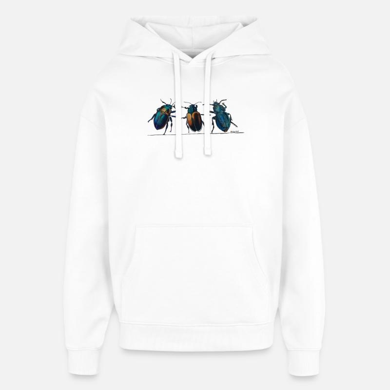 3Coléoptères - Sweat à capuche unisexe Stanley/Stella Oversized - blanc