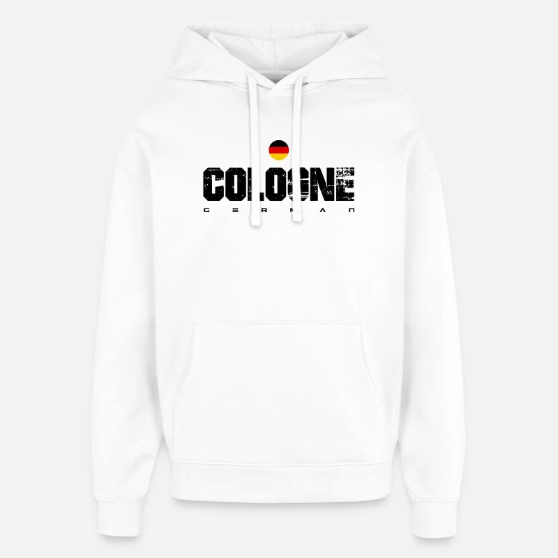 Drapeau allemand Crête Cercle - Sweat à capuche unisexe Stanley/Stella Oversized - blanc