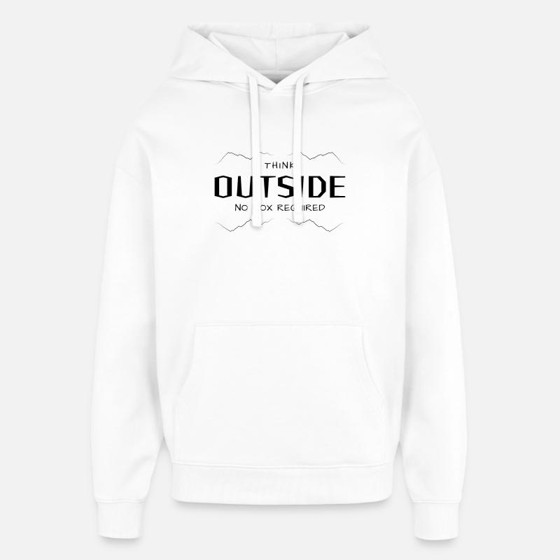 Think Outside - Quer denken ohne Box. - Oversized Unisex Hoodie von Stanley/Stella - Weiß