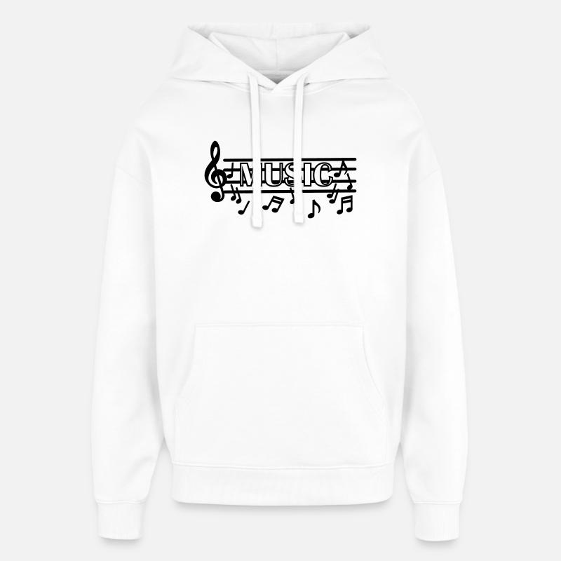 Pour les mélomanes - Sweat à capuche unisexe Stanley/Stella Oversized - blanc