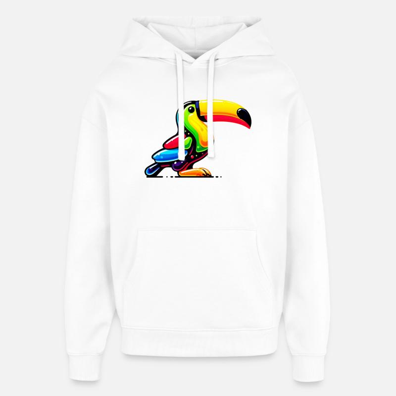 Toucan - Sweat à capuche unisexe Stanley/Stella Oversized - blanc