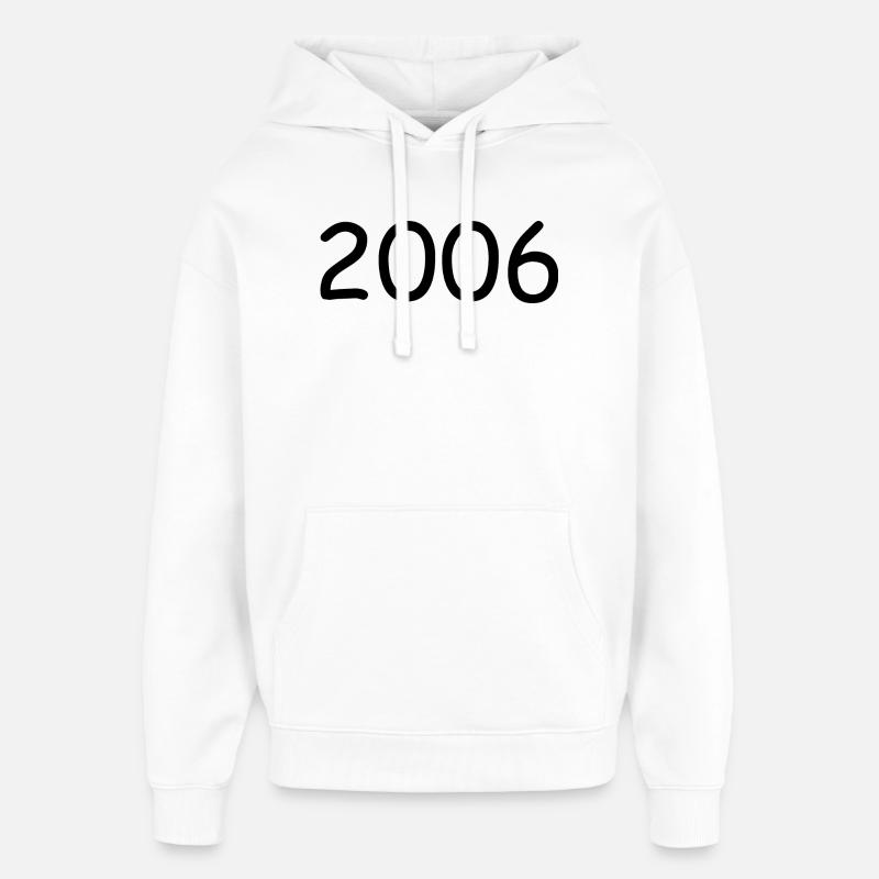 2006 18e anniversaire année noir - Sweat à capuche unisexe Stanley/Stella Oversized - blanc