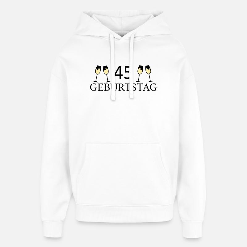 45e anniversaire 45 ans - Sweat à capuche unisexe Stanley/Stella Oversized - blanc