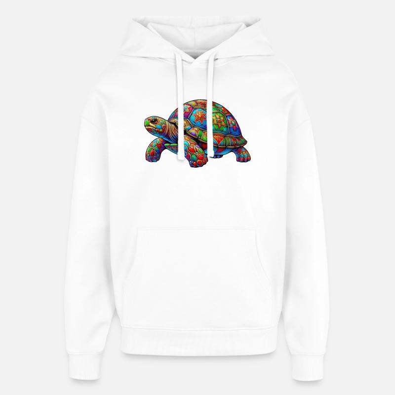 Tortue - Sweat à capuche unisexe Stanley/Stella Oversized - blanc