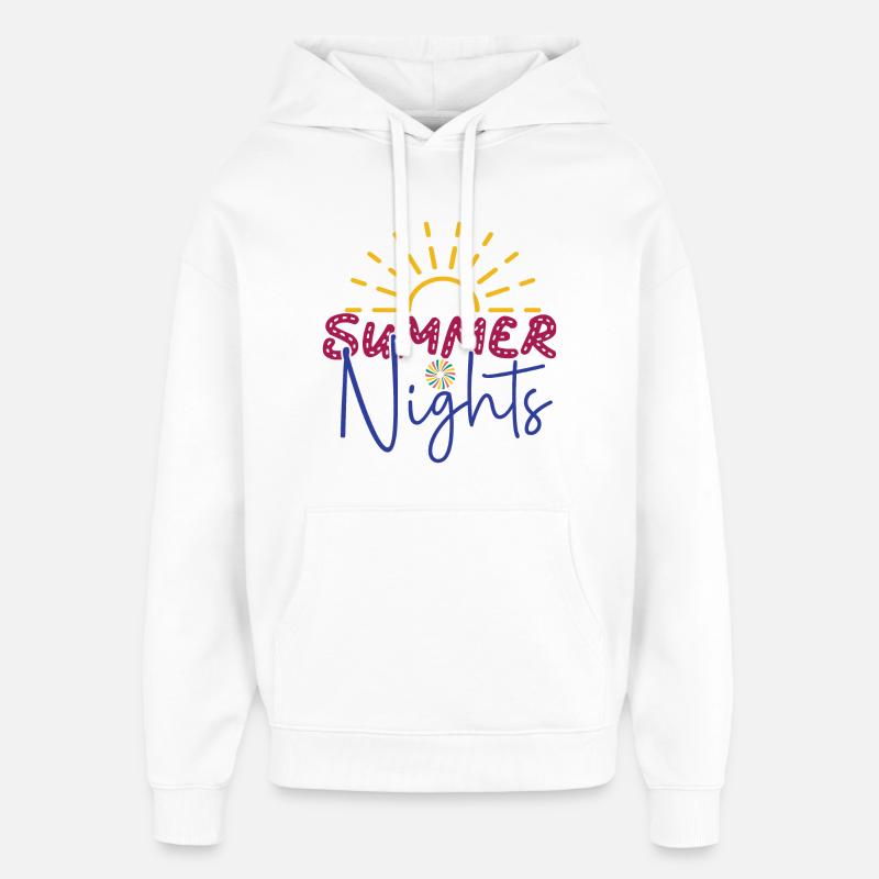 Nuits d’été - Sweat à capuche unisexe Stanley/Stella Oversized - blanc