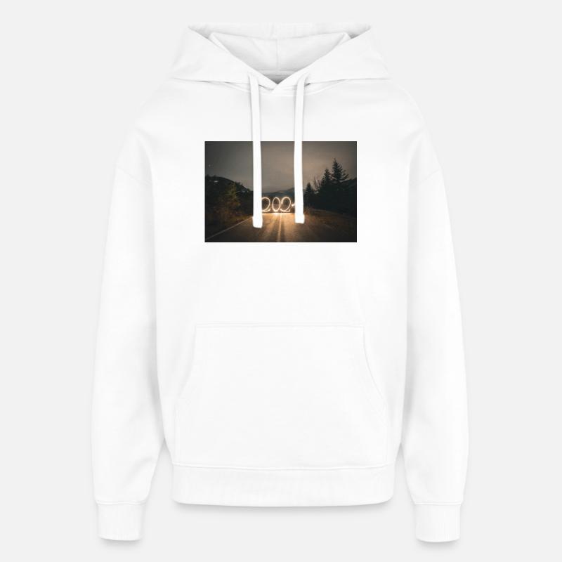 Année 2024 lightpaint - Sweat à capuche unisexe Stanley/Stella Oversized - blanc