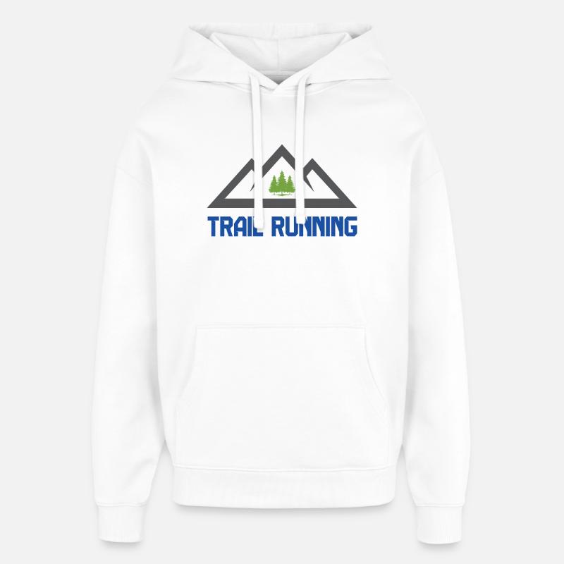 Trailrunning (Trailrunning) - Oversized Unisex Hoodie von Stanley/Stella - Weiß