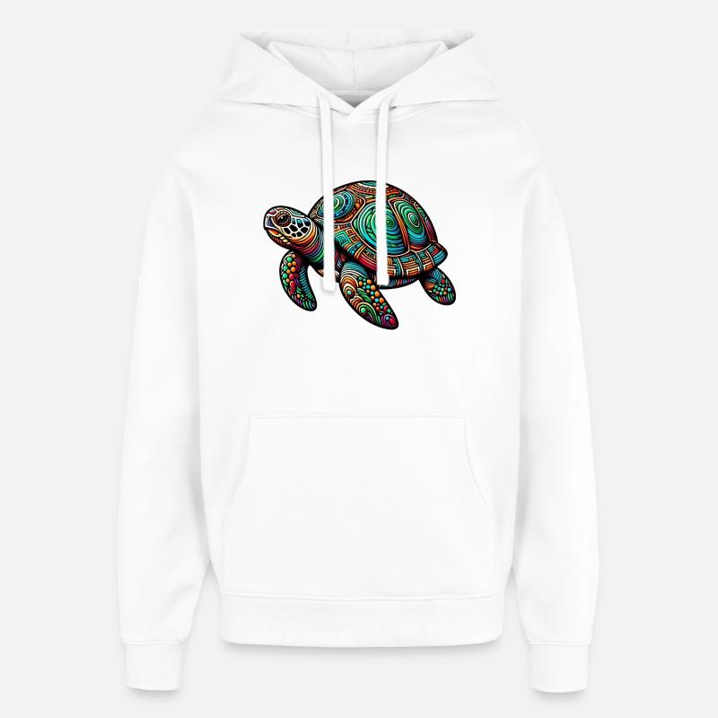Turtle - Oversized Unisex Hoodie by Stanley/Stella - white