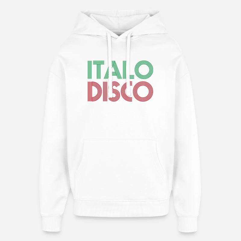 ITALO DISCO - Sweat à capuche unisexe Stanley/Stella Oversized - blanc