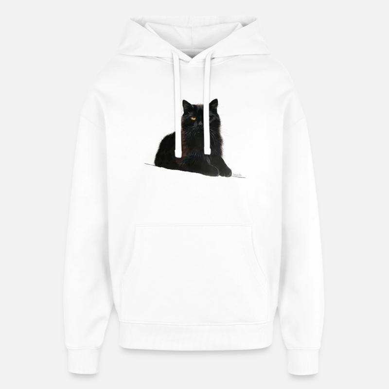 Chat - Sweat à capuche unisexe Stanley/Stella Oversized - blanc