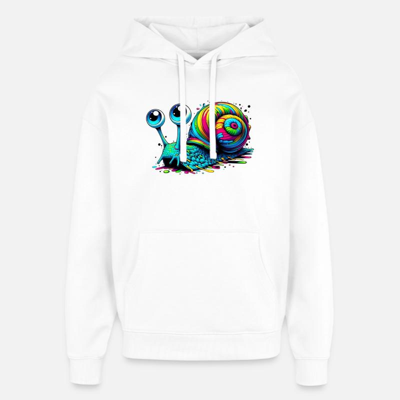 Escargot - Sweat à capuche unisexe Stanley/Stella Oversized - blanc