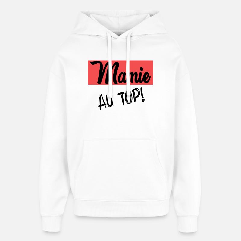 MAMIE - Sweat à capuche unisexe Stanley/Stella Oversized - blanc