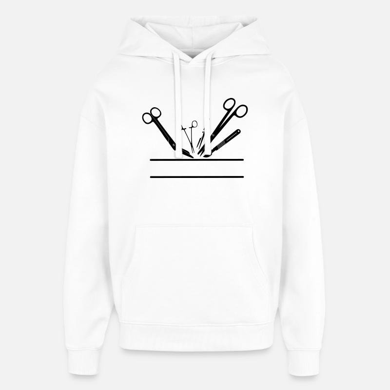 Bannière de nom d’outil d’opération - Sweat à capuche unisexe Stanley/Stella Oversized - blanc