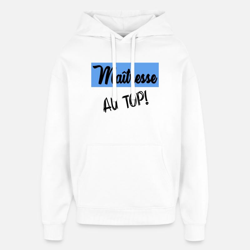 DANKE, HERRIN - Oversized Unisex Hoodie von Stanley/Stella - Weiß