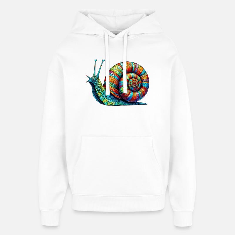 Escargot - Sweat à capuche unisexe Stanley/Stella Oversized - blanc