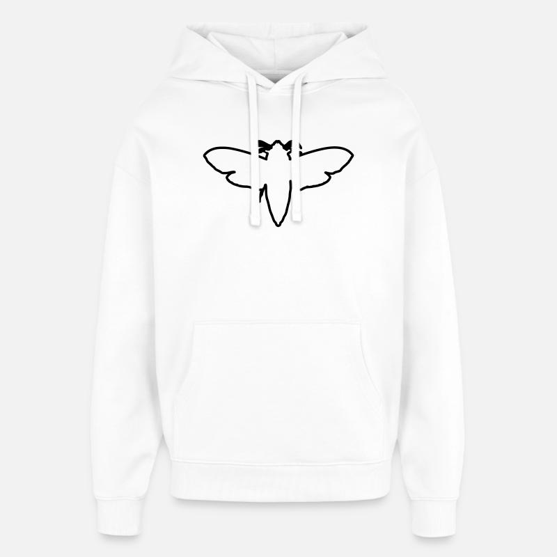 Moth 2 - Oversized Unisex Hoodie by Stanley/Stella - white