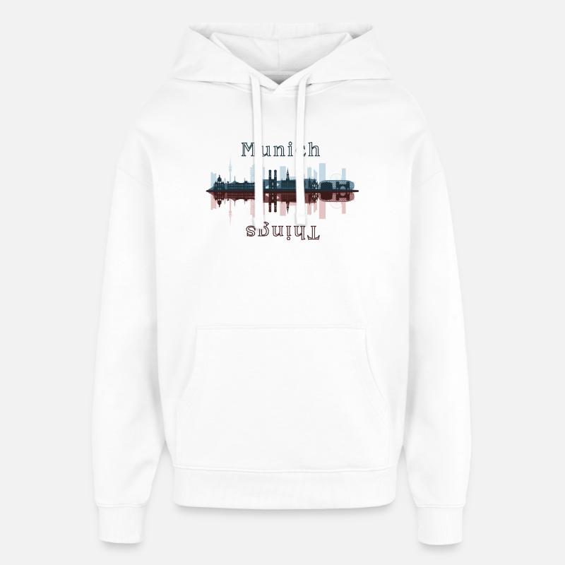 München Dinge - Oversized Unisex Hoodie von Stanley/Stella - Weiß