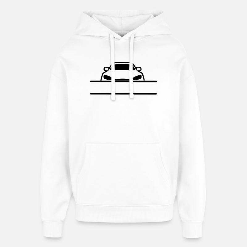 Bannière de nom de voiture - Sweat à capuche unisexe Stanley/Stella Oversized - blanc